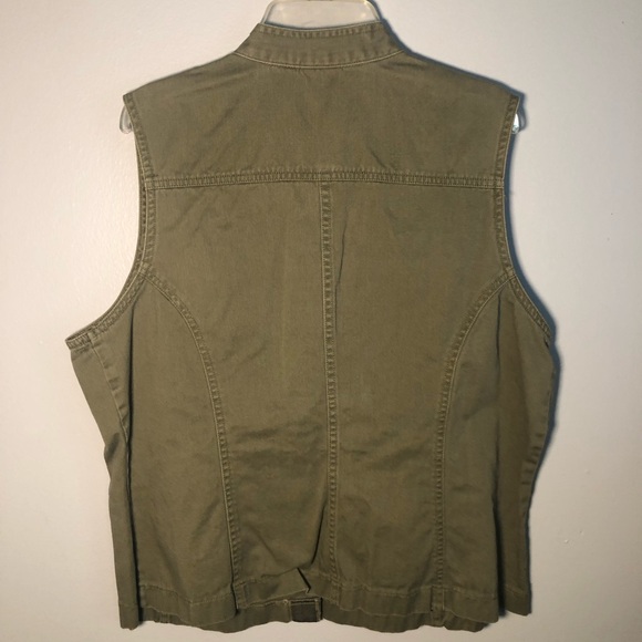 Denim Olive Vest - Picture 2 of 3